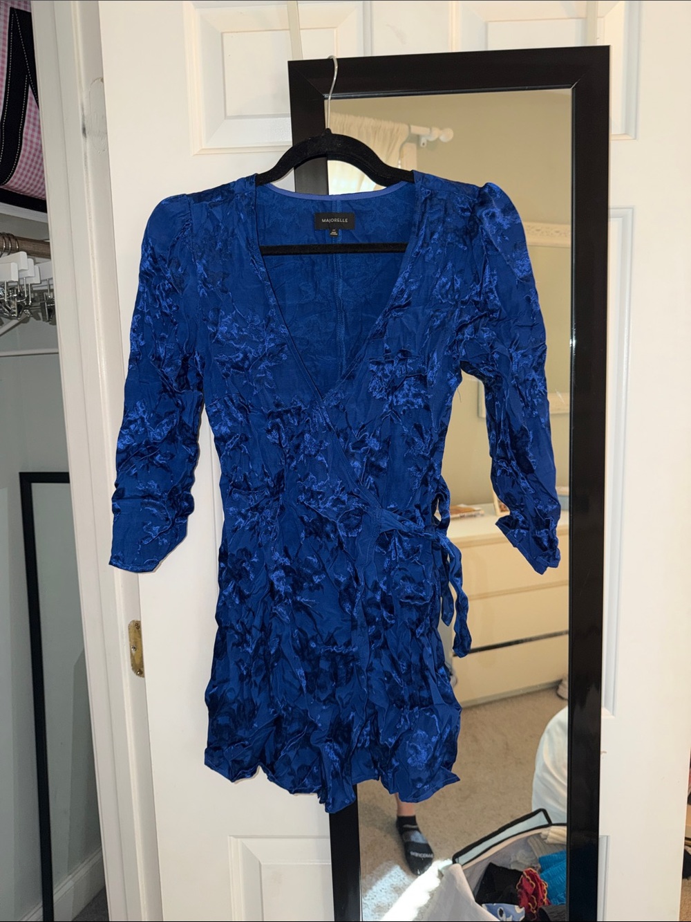 MAJORELLE Cobalt Blue Textured Top